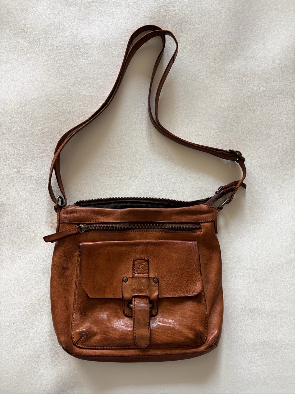 Harbor 2nd Leather Crossbody Purse Bag Adjustable Brown Travel Everyday